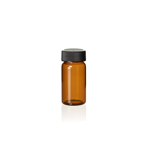 5 Dram Amber Glass Vial with Standard Black Cap