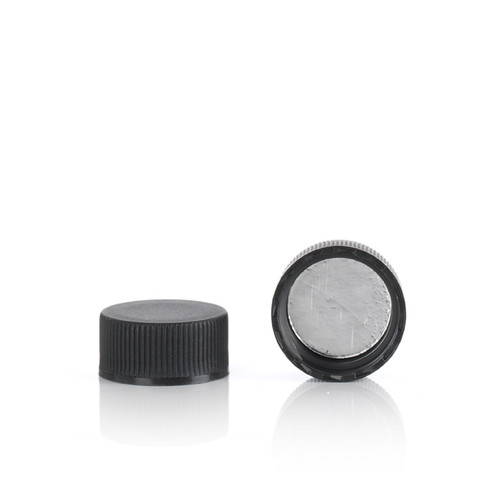 18-400 Black Phenolic Tri-Foil Lined Continuous Thread Cap