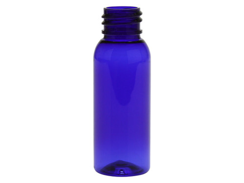 1 oz Blue PET Cosmo Round Bottle 20-410
