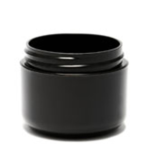 2 oz Black Round Base Double Wall Jar 58-400