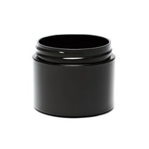 2 oz Black Straight Base Double Wall Jar 58-400