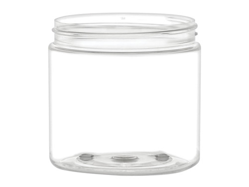 8 Oz Clear Plastic Straight Sided Jar 70-400 Thread