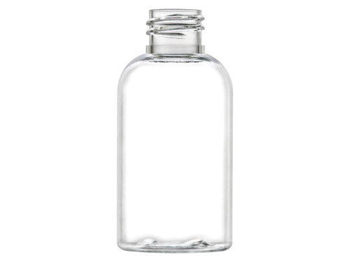 2 Oz Clear PET Plastic Boston Round Bottle