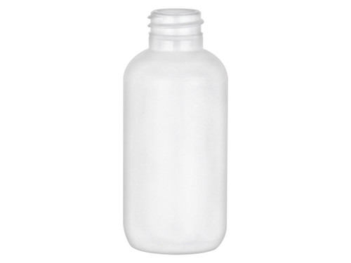 2 Oz White HDPE Plastic Boston Round Bottle