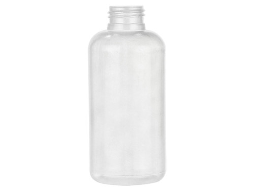 4 Oz. Translucent  HDPE Plastic Boston Round Bottle 24/410 Thread