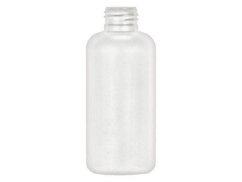 4 Oz. White HDPE Plastic Boston Round Bottle 24/410 Thread