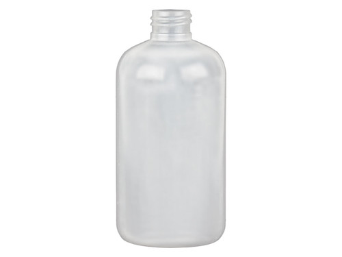 8 Oz. Translucent HDPE Plastic Boston Round Bottle 24/410 Thread