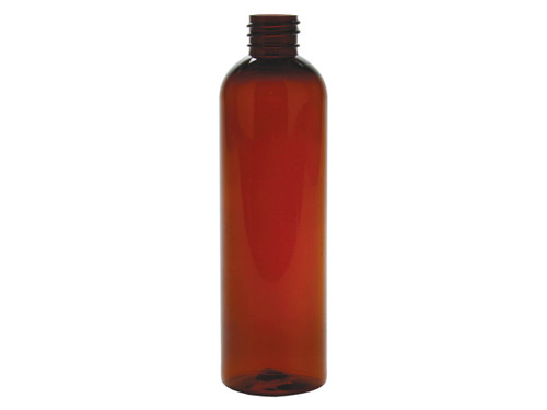 8 oz Dark Amber PET Cosmo Round Bottle 24-410