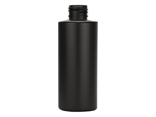 Black Plastic Cylinder Bottle