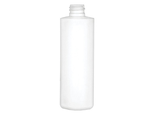 8 oz White HDPE Cylinder Bottle