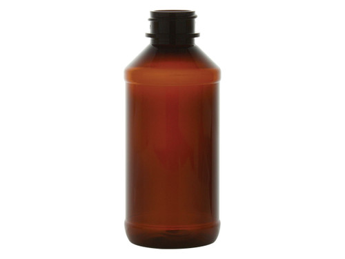 4 oz Amber PET Modern Round Bottle, 24-400