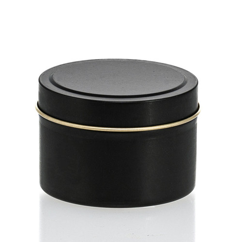 4 oz Black Tin with Feet