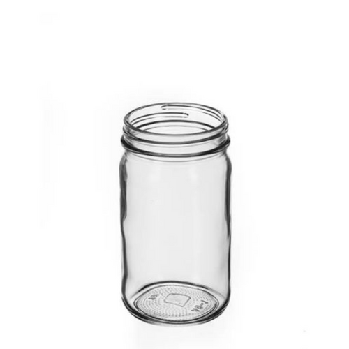 8 oz wide mouth clear glass jar