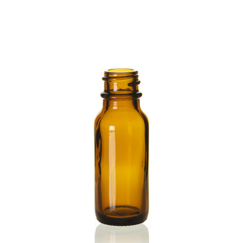 1/2 Ounce Amber Glass Boston Round Bottle