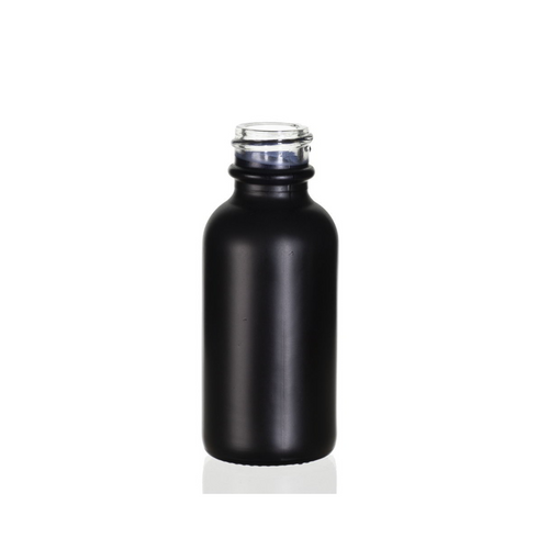 1 Ounce Black Boston Round Bottle