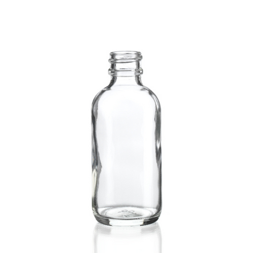 2 Ounce Clear Boston Round Bottle