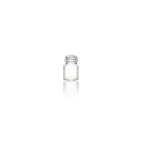 1/2 Dram Clear Shortie Glass Vial