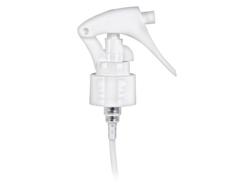 24-410 White Fine Mist Trigger Sprayer, 6 3/4" Dip Tube