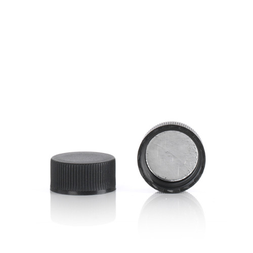 22-400 Black Phenolic Tri-Foil Lined Continuous Thread Cap