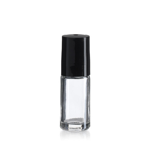 1/6 Oz clear glass roll on bottle