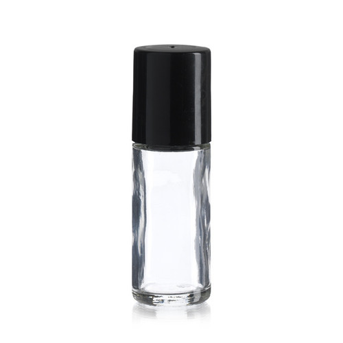 1 Ounce clear glass Roll-on Bottle