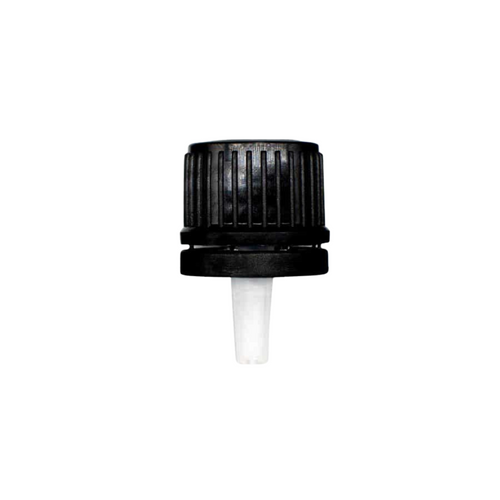 18 DIN Black Tamper Evident Cap with Insert 18 DIN Black Tamper Evident Cap with Insert