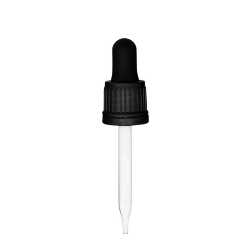 18-415 Black Tamper Evident Dropper, 77mm 18-415 Black Tamper Evident Dropper, 77mm