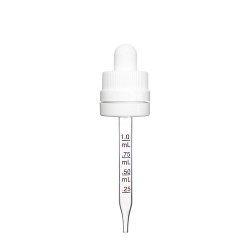 18-415 white child resistant tamper evident dropper
