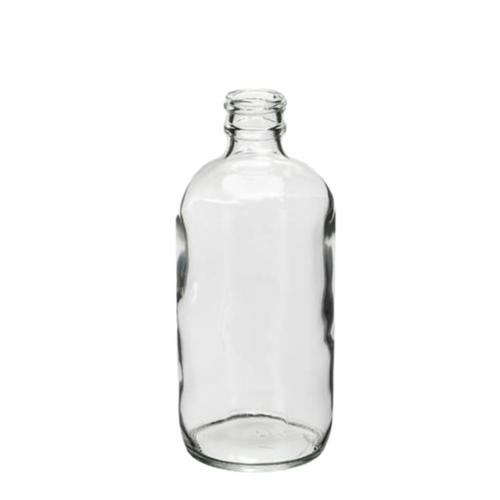 16 oz Clear Boston Round Glass Bottle 16 oz Clear Boston Round Glass Bottle