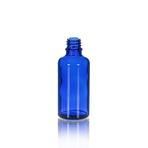 50 ml Cobalt Blue Glass Euro Bottle