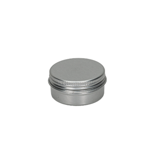 1 oz Silver Metal Screw Top Tin