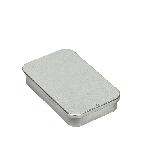 1.5 oz Medium Silver Metal Slide Top Tin