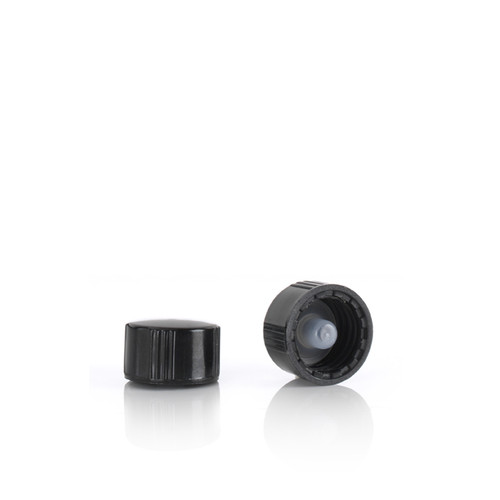 13-425 Black Phenolic Polycone Lined Continuous Thread Cap