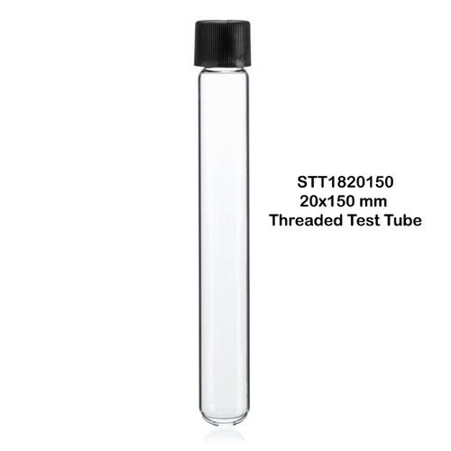 20 x 150 mm Round Bottom Screw Cap Test Tube - Cap Included