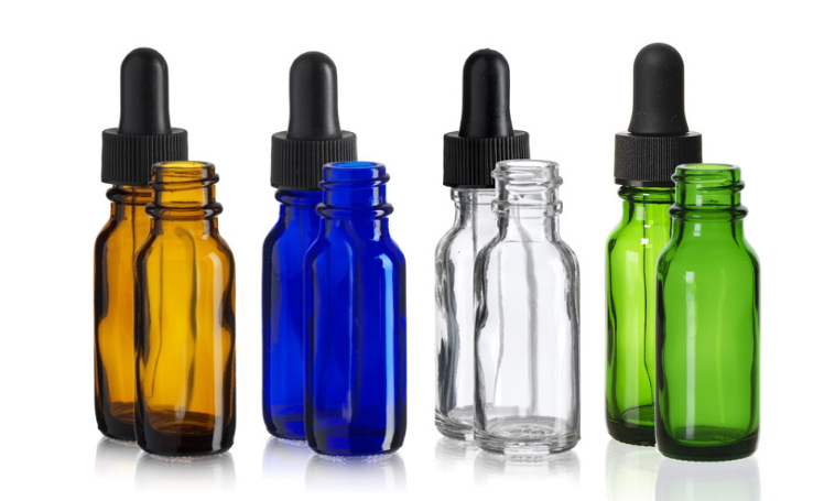 1/2 oz Glass Boston Round Bottle