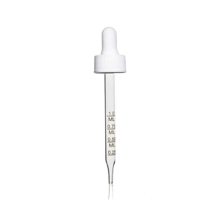 20-400 White PP Graduated Dropper, 89mm