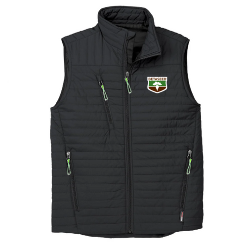 Men’s Storm Creek Front Runner Insulated Quilted Vest w/ Green Zipper Pulls