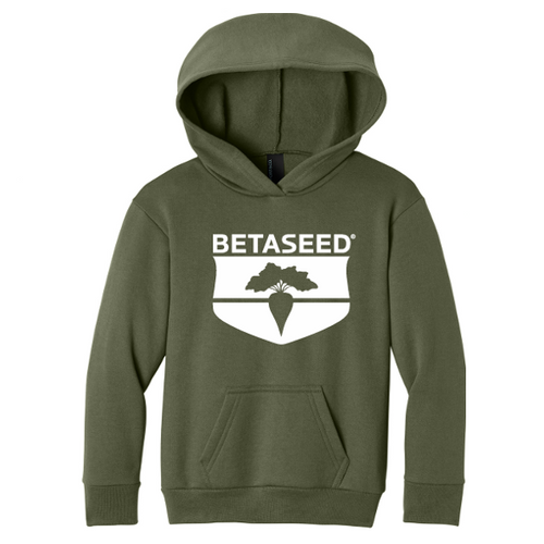 Youth Port & Co Fleece Pullover Hooded Sweatshirt - Olive Drab Green