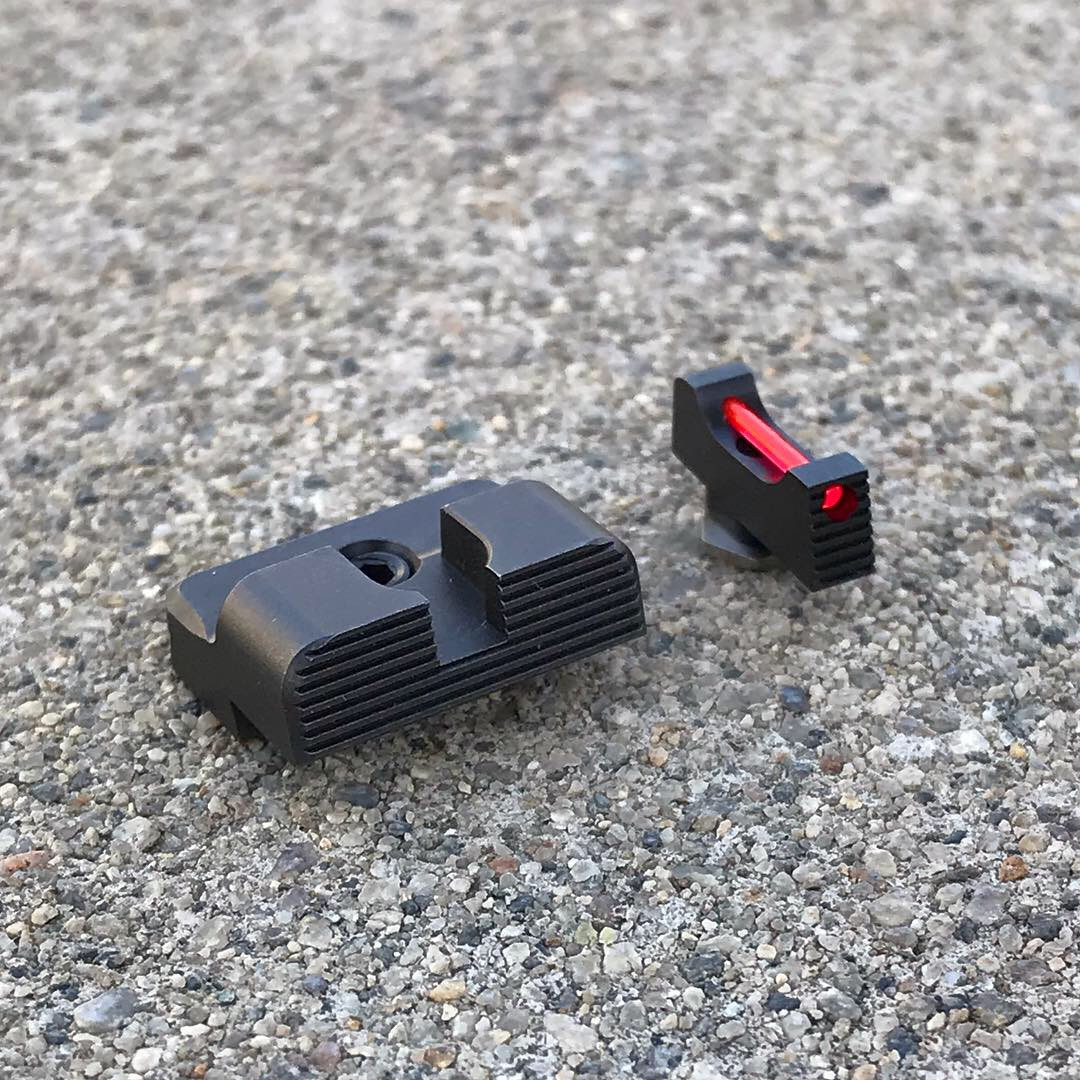 Zaffiri Precision HD Fiber Optic Sight Set For Glock - Standard Height Black