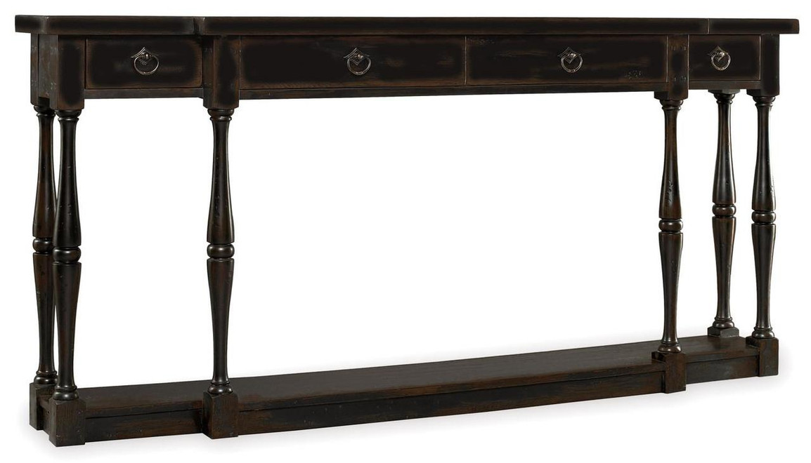 HOOKER FURNITURE Sanctuary Four-Drawer Thin Console - Ebony 