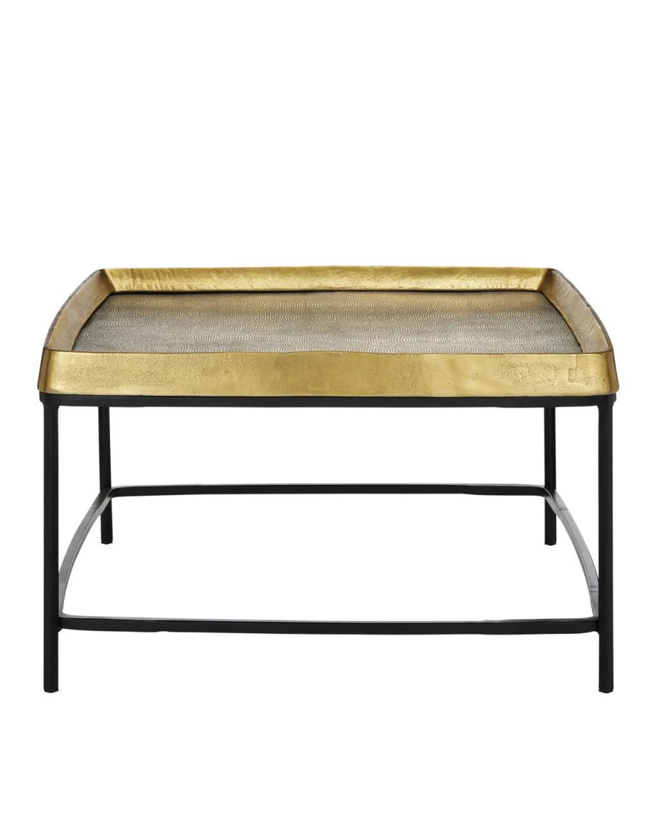 CURREY & COMPANY Tanay Brass Cocktail Table 