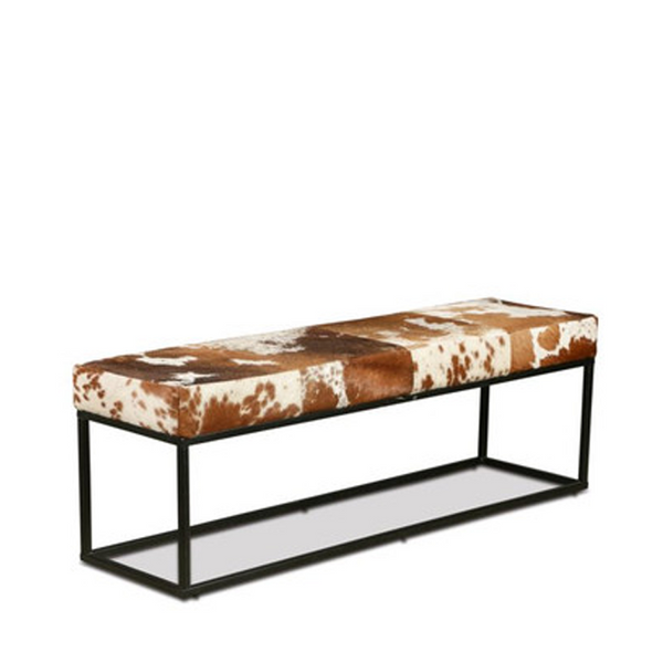 New York Cowhide Leather Bench