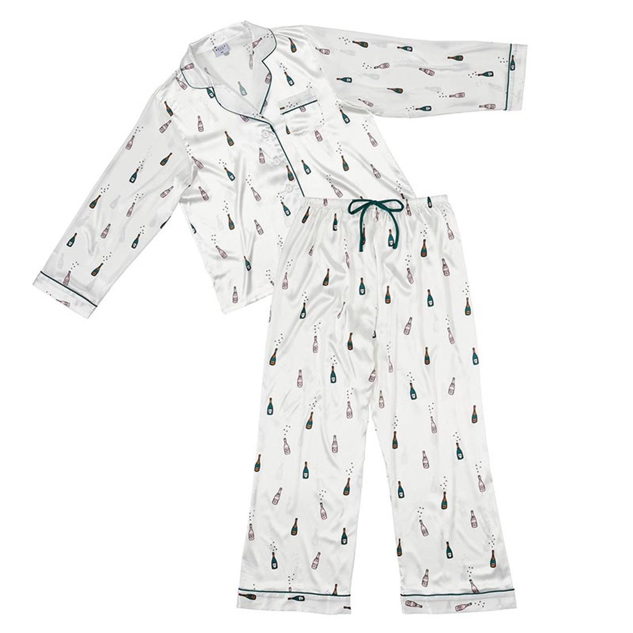 Long Sleeve PJ Set Champagne Bottles Consumer Bella Sleep Spa
