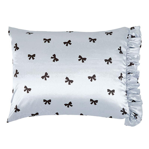 Ruffled Satin Pillowcase - Bows