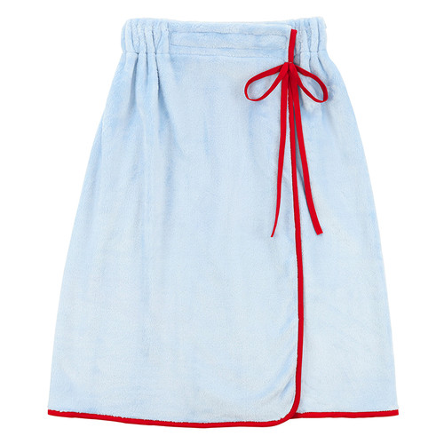 Spa Wrap - Spa Blue + Red Bow