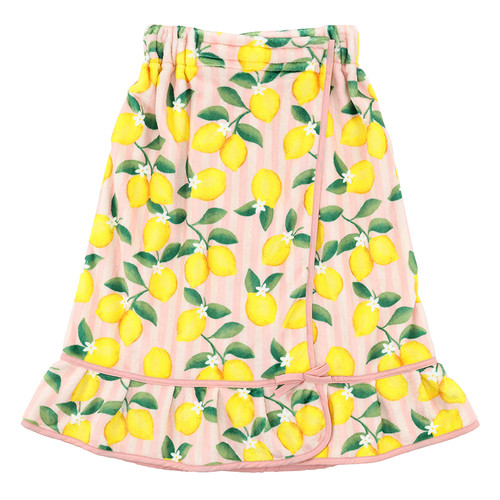 Spa Wrap - Pink Stripe + Lemons