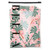 Full-Length Ruffled PJ Set with Velvet Tie - Pink + Palm Beach