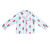 Full-Length Ruffled PJ Set with Velvet Tie - Red, White + Blue Floral