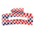 Claw Clip - Red White + Blue Checkered