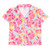 Bamboo Short Sleeve Top + Square Short PJ Set - Blue + Rose Floral